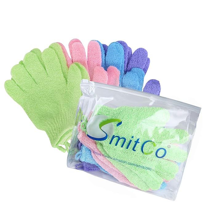 SMITCO Exfoliating Gloves - Body Scrubbers for Use in Shower - Exfoliator Bath Scrub for Men and ... | Amazon (US)