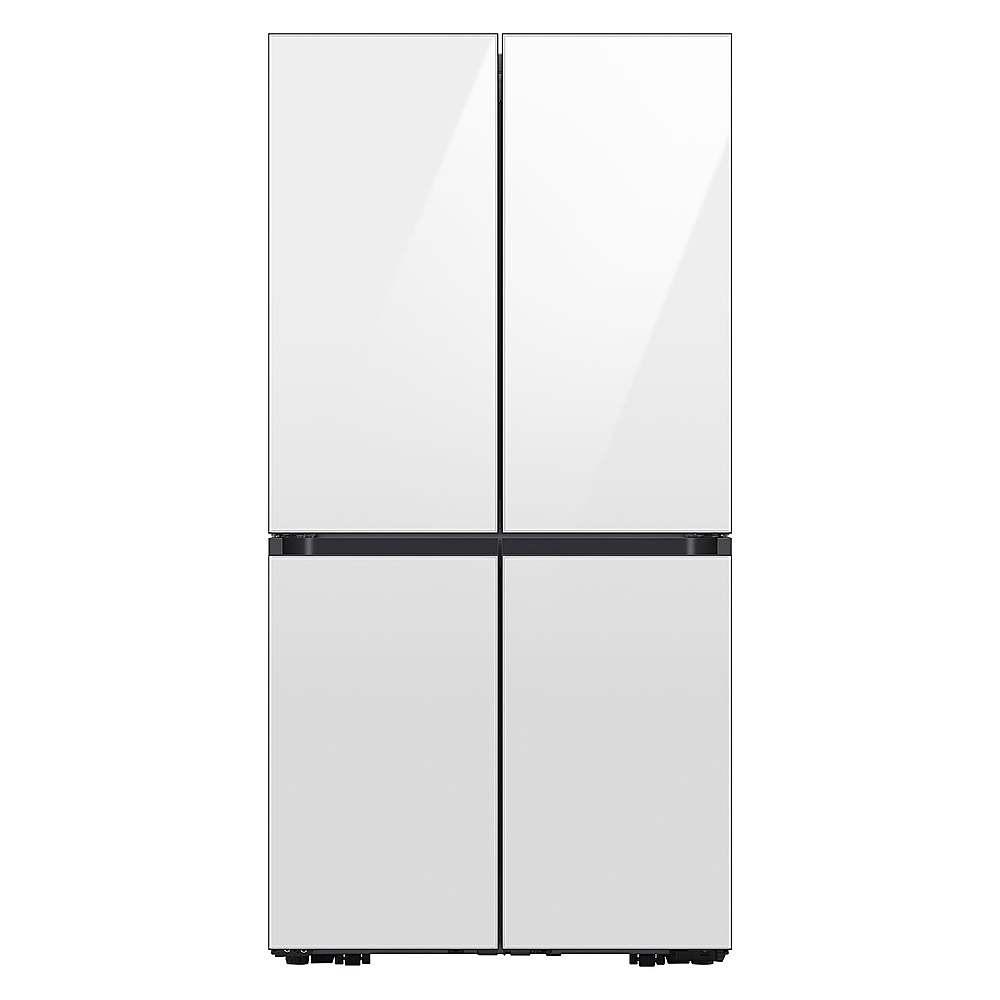 Samsung Bespoke 29 Cu. Ft. 4-Door Flex French Door Refrigerator with Beverage Center White Glass ... | Best Buy U.S.