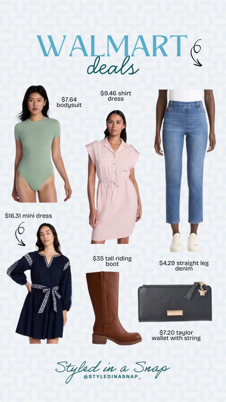 Walmart deals you don't want to miss 🚨 Mini dresses, denim, and boots all under $35!

// Walmart Deals, Walmart Sale, Walmart Fashion Finds, Walmart Womens Fashion, Walmart Fall Outfits
 

 #LTKootd #LTKSeasonal #LTKSaleAlert