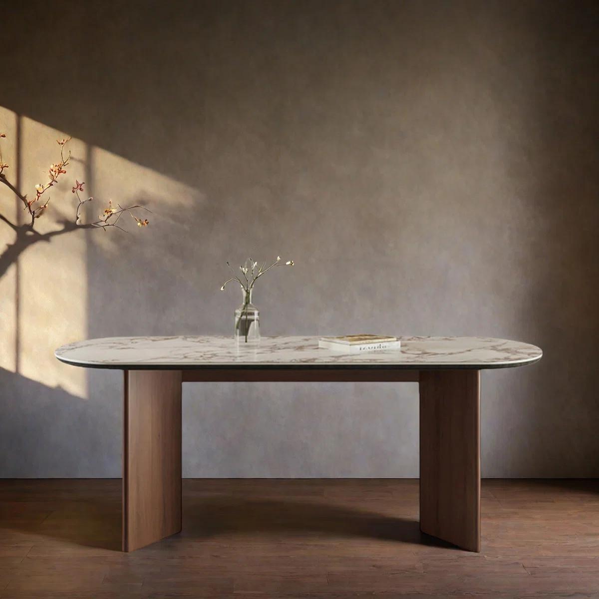 Elegant French-Style Oval Marble Dining Table | Wayfair North America