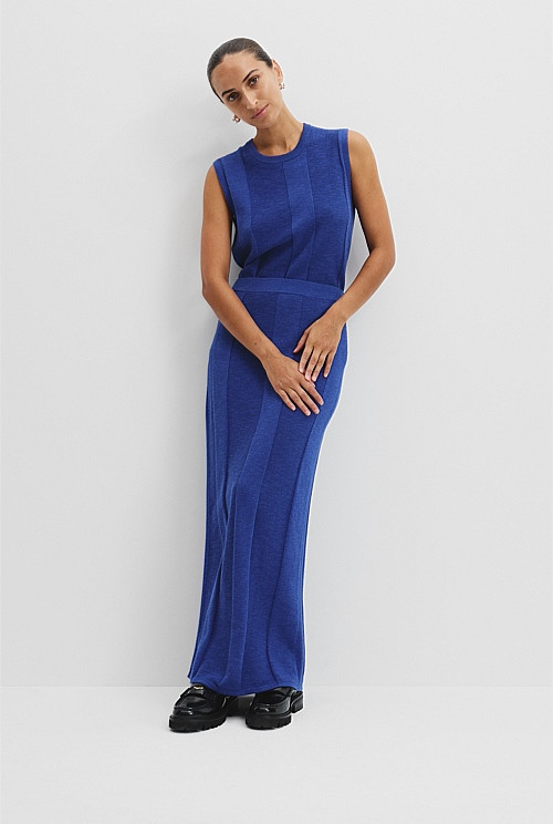 Organically Grown Cotton Linen Maxi Skirt | Country Road