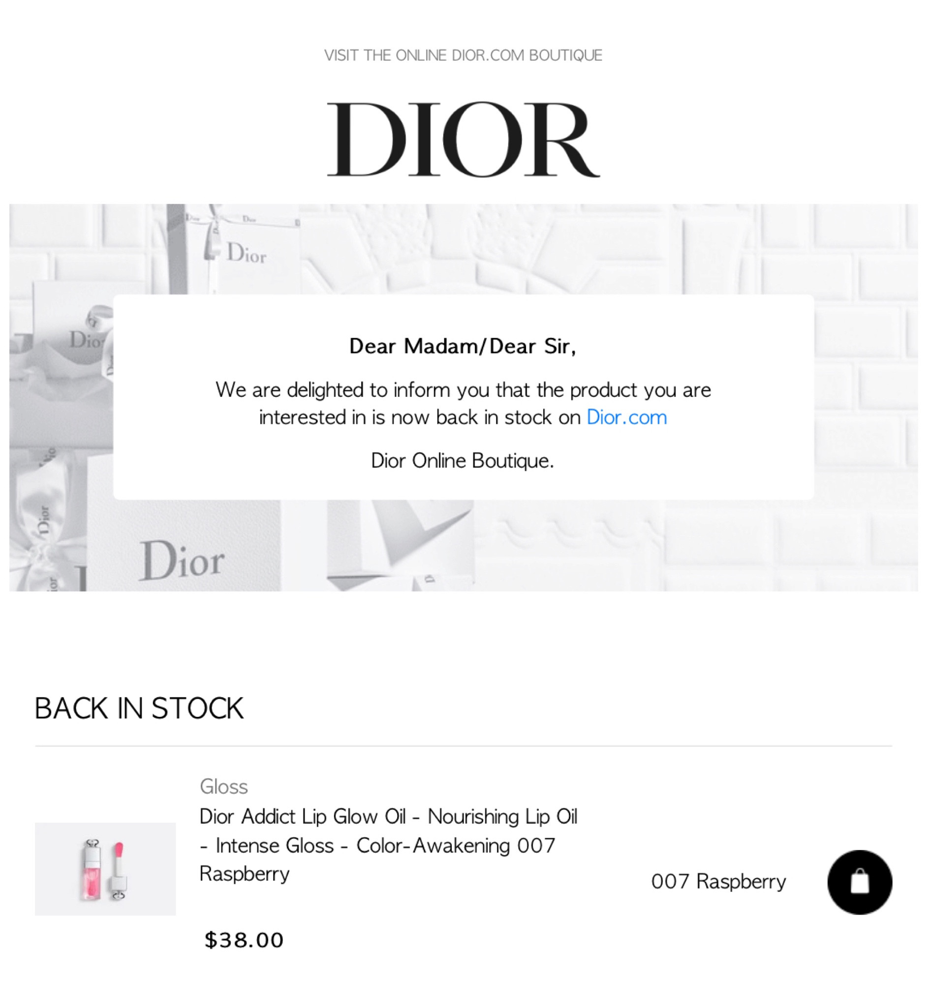 The Dior Lip Glow Oil in raspberry is finally back in stock! 

#LTKunder50 #LTKbeauty