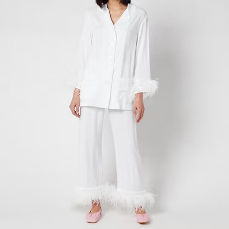 Sleeper Feather-Trimmed Crepe de Chine Pyjama Set | Coggles | Coggles (Global)