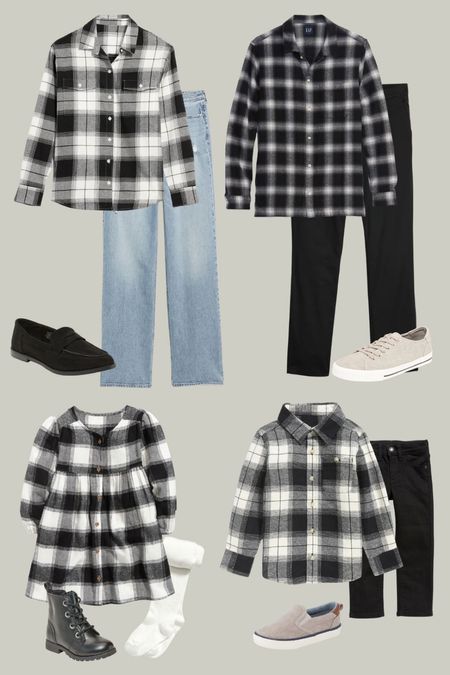 Black and white plaid family outfits for fall or holiday photos 

#LTKSeasonal #LTKfamily
