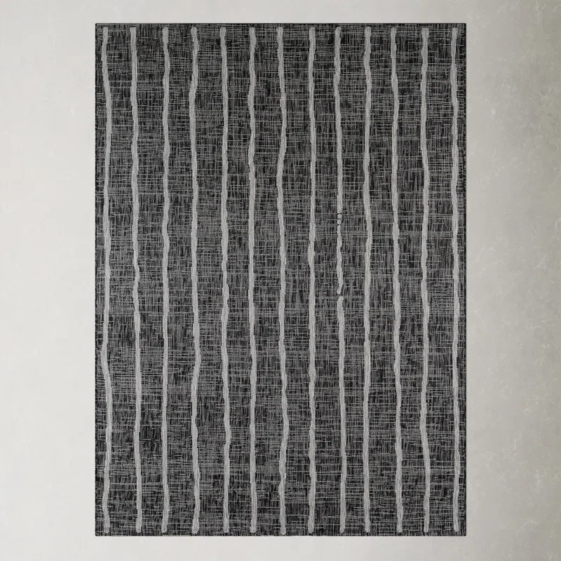 Sicily Black/Charcoal/Ivory Indoor/Outdoor Rug | Wayfair North America