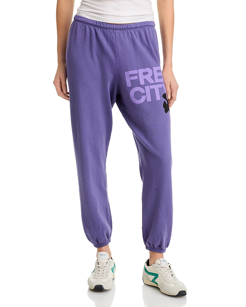 Free City Cotton Logo Sweatpants in Lavender Petal | Bloomingdale's (US)