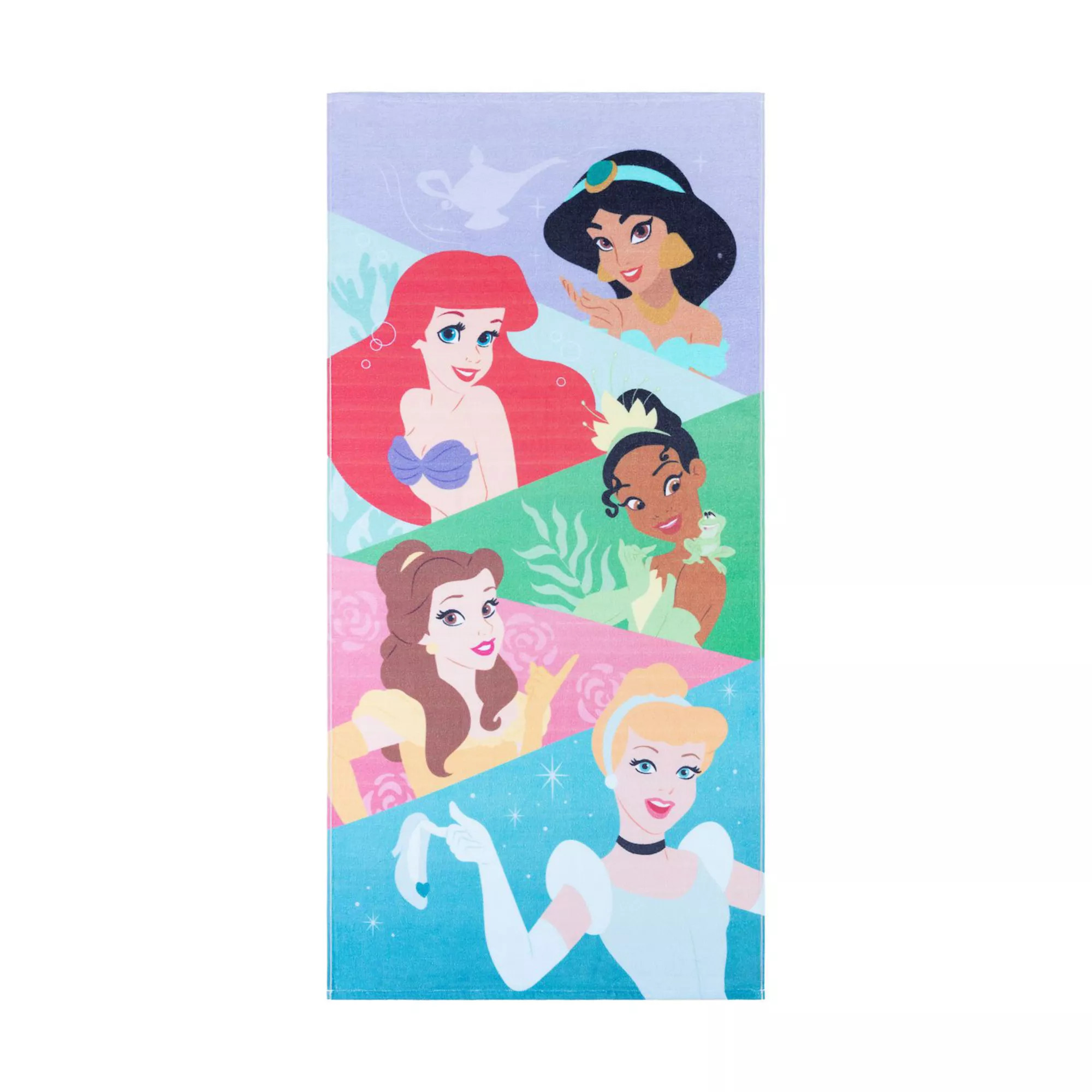 The Big One\u00ae Kids Disney Princesses Tiana, Jasmine, Ariel, Belle, & Cinderella Beach Towel | Kohl's