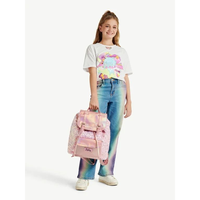 Justice Girls Sequin Backpack, Pink | Walmart (US)