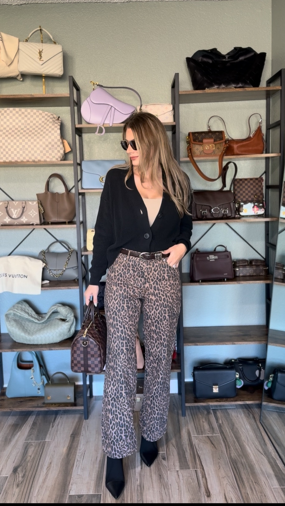 Jeans run slightly big - I’m wearing a size 4R 
Cami is tts - I’m wearing a size small 
Cardigan is a size Medium 
Boots run tts 
I am 5 foot 6 and 137 pounds - typically a size 4 in bottoms and small in tops and dresses

#LTKootd #LTKgrwm