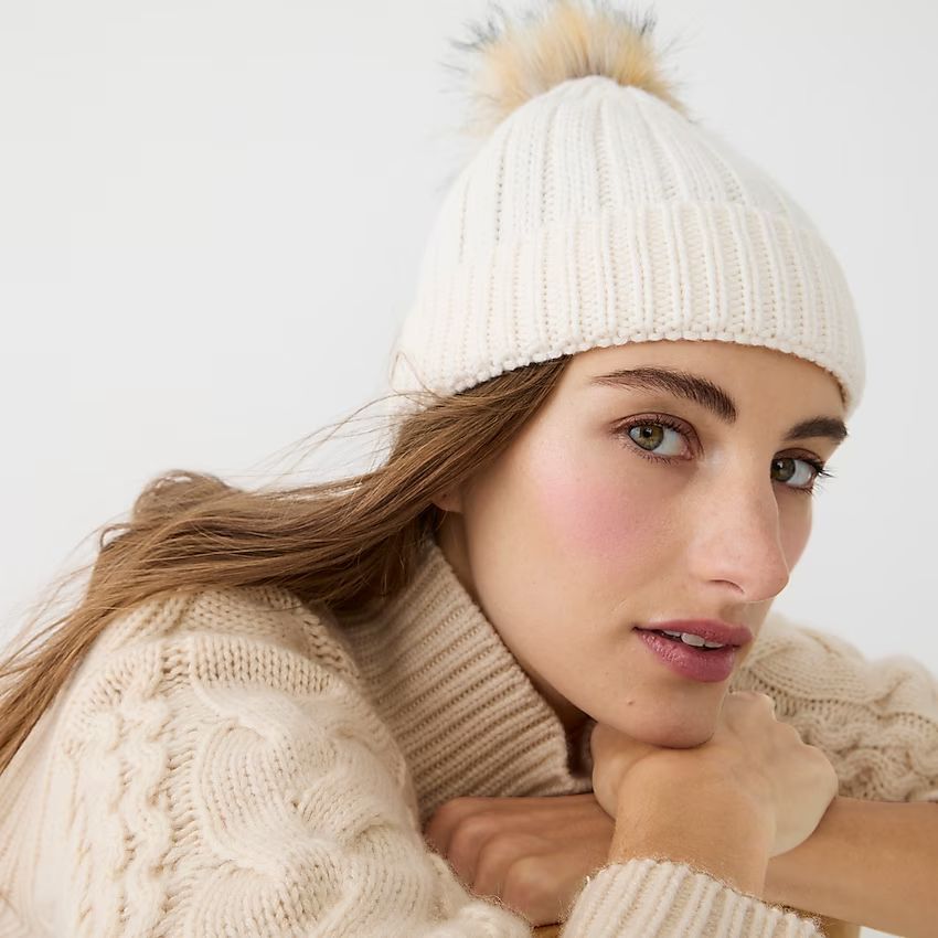 Ribbed pom-pom beanie | J.Crew US