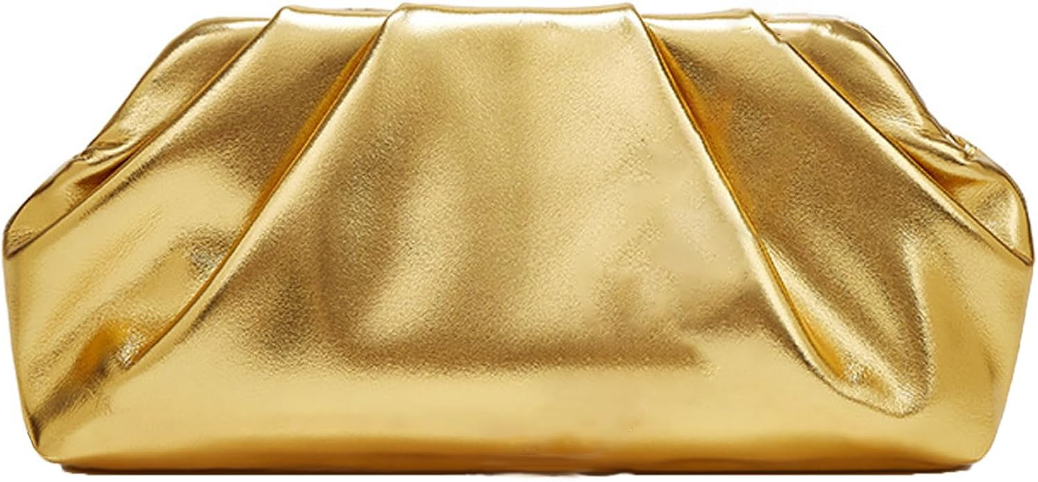 Clutch Purse for Women, Vegan Leather Evening Bag, Soft Pleated PU Small Purses for Formal Weddin... | Amazon (US)