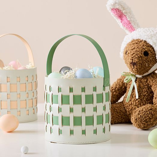 Easter Recycled Vegan Leather Basket | West Elm (US)