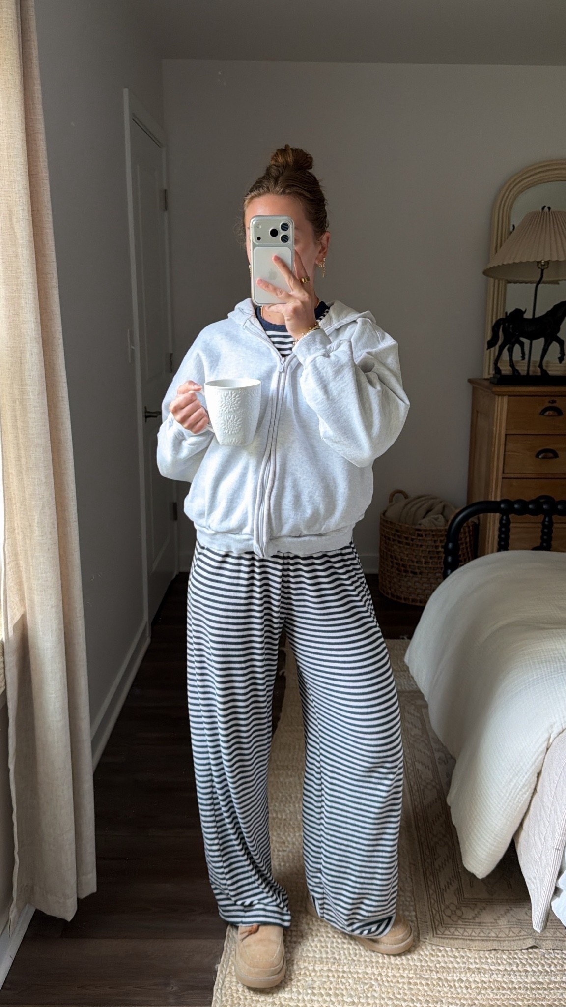 6/8/26 Casual Morning Lounge Outfit

A cozy morning outfit I’ve been reaching for lately 🤍 wearing my Abercrombie lounge set paired with an Aritzia zip-up for an easy, comfortable look. Perfect for slow mornings, coffee at home, weekend resets, or getting a few things done around the house. Everything is linked here ✨

#LTKootd