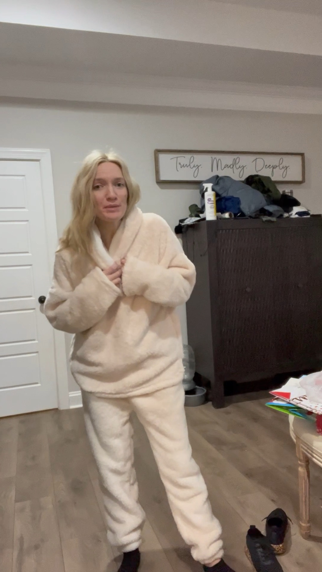 Fuzzy pajamas! Amazon fuzzy lounge set! Amazon fuzzy pajama lounge set! Under $50! Work from home lounge set! 

#LTKFind #LTKstyletip #LTKunder50