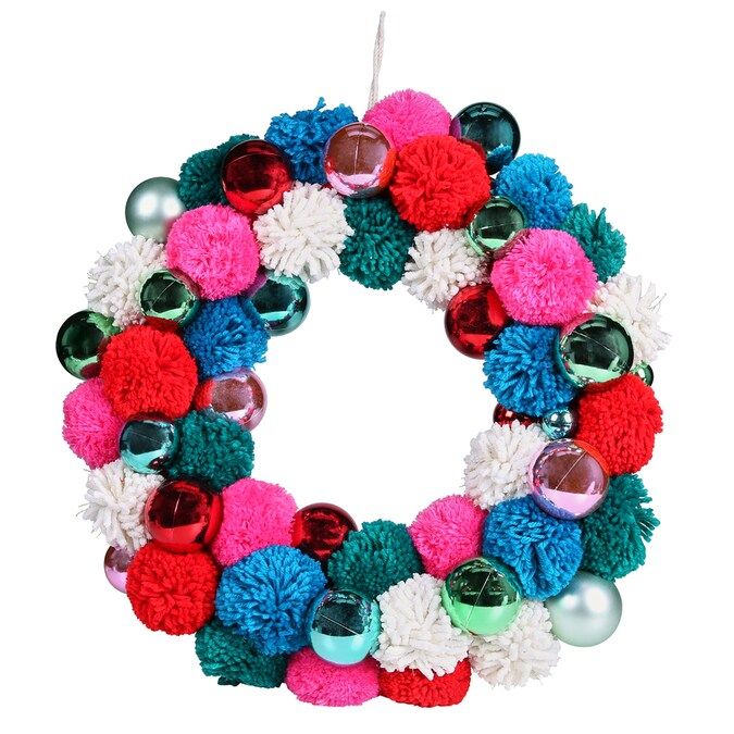 Holiday Living AR 20-IN COLORED BALLS WREATH Lowes.com | Lowe's