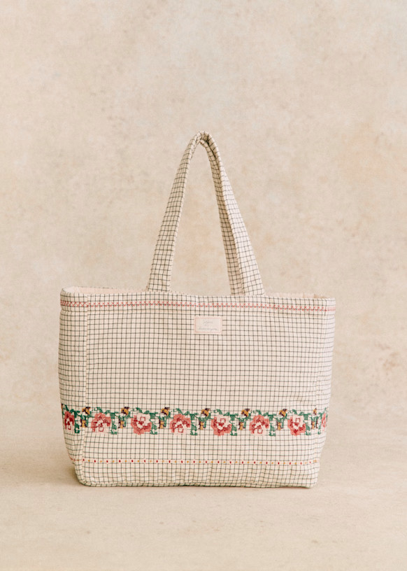Quilted tote bag - Sézane x Lucia Vergara | Sezane Paris - US