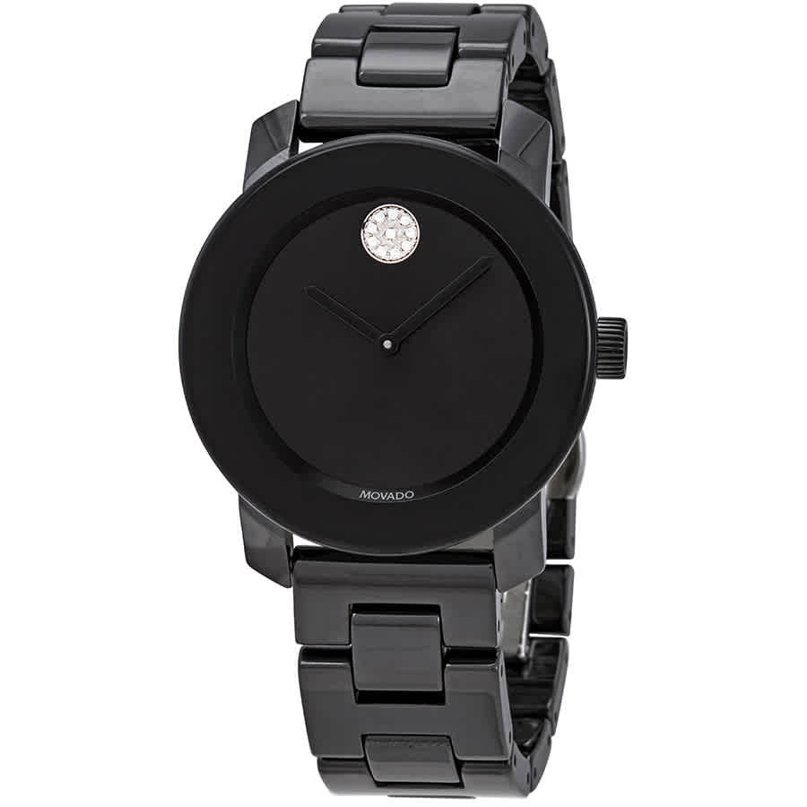 Movado Bold Black Dial Black Ceramic Ladies Watch 3600535 | Jomashop.com & JomaDeals.com