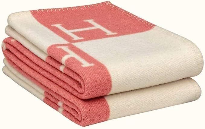 Sofa Blanket Pink Blanket Knitted Blanket Plush Soft Comfortable Warm Knitted Cover Decorative Co... | Amazon (US)