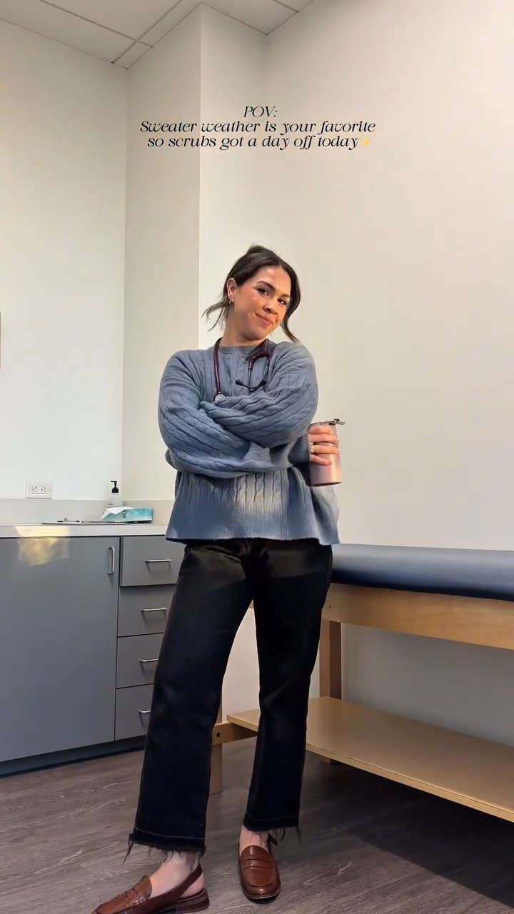 OOTD✨ gave the scrubs a break because this sweater is new 🤪 

Sweater + jeans are @zara 
Shoes are @dolcevita 

Links available in my LTK- link in bio✨

#ootd #zara #workingmom #workstyle #nursepractitioner #nurse #fyp

#LTKStyleTip #LTKWorkwear #LTKFindsUnder50