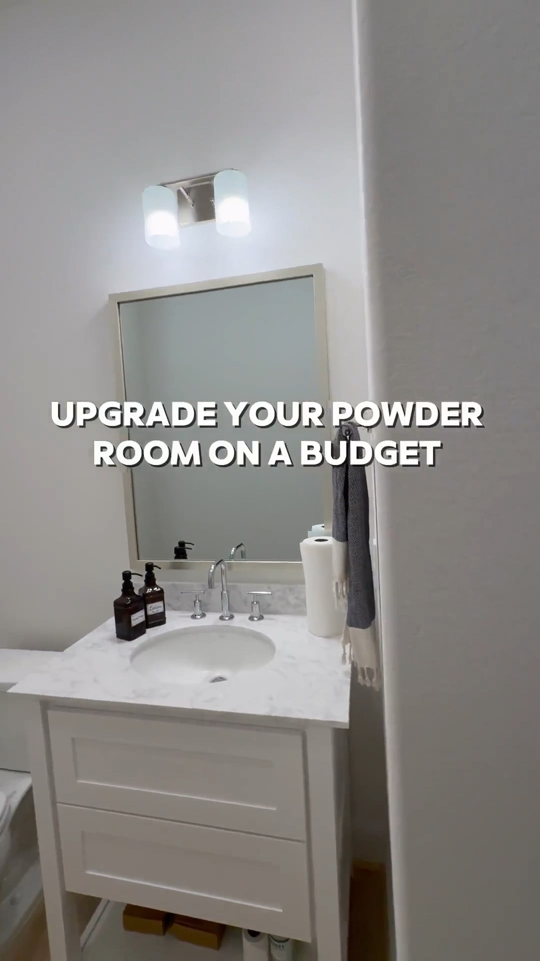 If you’re considering color drenching a room green, I’m telling you, THIS might be the perfect color for you … go for it! 🤍

Walls & Ceiling - flat finish
Baseboards - satin finish

I was apprehensive but I decided to paint the ceiling 😬 …. Surprisingly it made the room feel larger! 

I chose brass finishes to create a vintage feel…, modern vintage perhaps …??? 😆.. 

The mirror is 30x40 inches… 

I added a new light fixture and it now faces upward … which makes that wall feel taller!

I wasn’t in love with this builder grade vanity tbh😆, matter-fact, I wanted to change it… it wasn’t functional …but now i wanna keep it lol 😂… I added brass hardware, cute baskets, led light strips on the bottom and now it’s a whole new unit….. you can even add battery powered/rechargeable/plug in led light strips .. whatever fits your lifestyle 

Ok let’s talk about this stunning planter!!! …. We all love an olive tree don’t we? 😆 … and I wanted something tall and slim… this planter was… perfect plus it added to the moody feeling of the room 🥰

#bathroommakeover #powderroom #powderroomdesign #homedecorideas #beforeafter

#LTKSaleAlert #LTKStyleTip #LTKHome