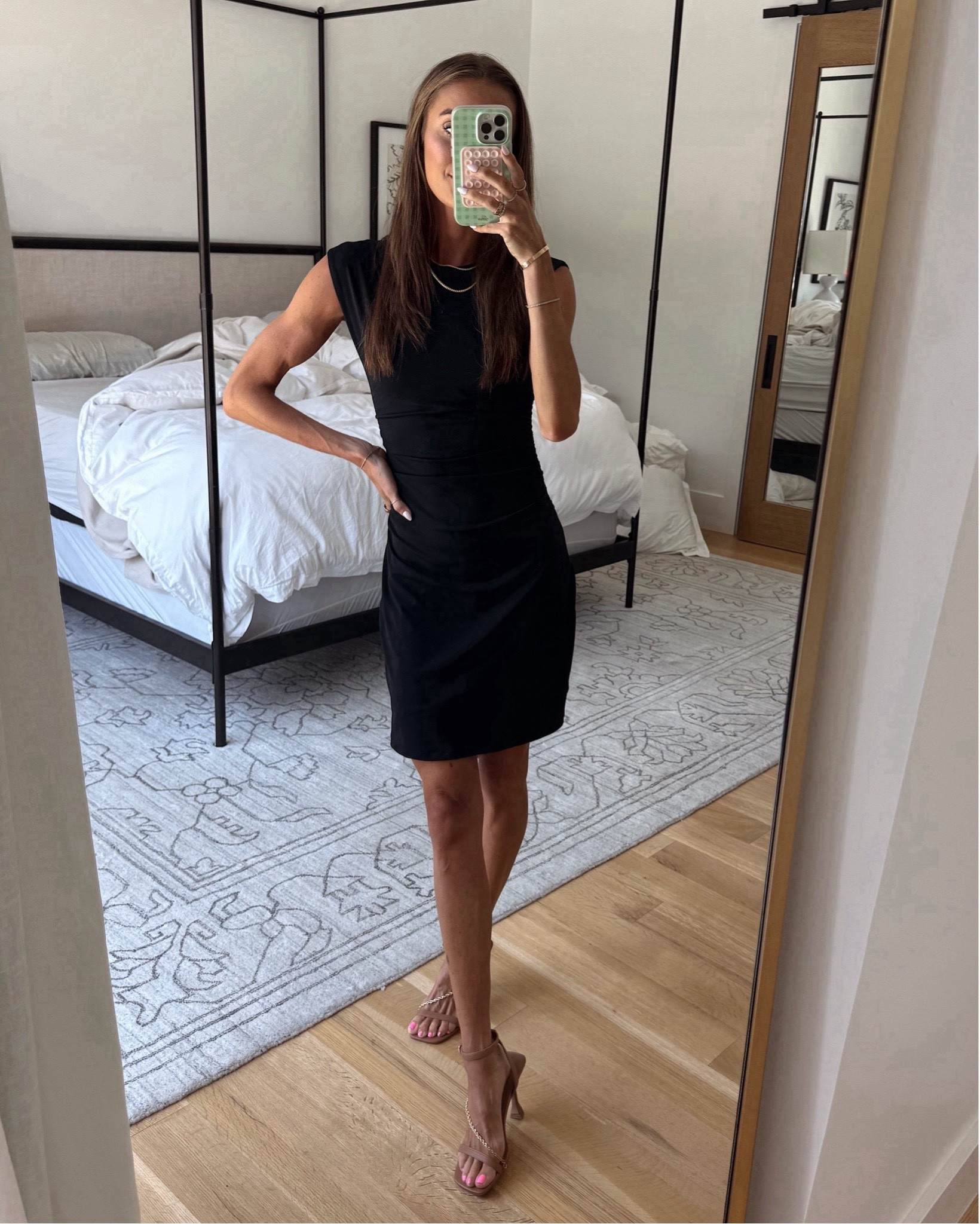 the lbd every woman needs in her wardrobe! 🖤 insanely flattering and such comfy material! would also work well with a bump 🫶🏻 runs tts 

#lbd #falldress #teacheroutfit #abercrombie #falloutfit 

#LTKFindsUnder100 #LTKStyleTip