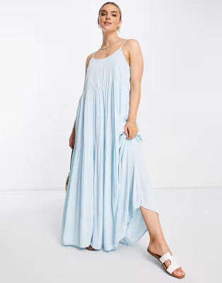 Y.A.S sleeveless maxi dress in blue | ASOS (Global)
