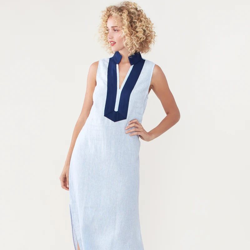 Sail to Sable Sleeveless Classic Maxi Tunic - Blue - XXS | Verishop