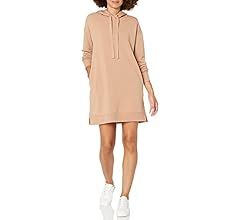 Amazon.com: The Drop Women's Iona Long Sleeve Hooded Mini Sweatshirt Dress, Black, L : Clothing, ... | Amazon (US)