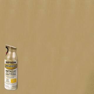 Rust-Oleum Universal 11 oz. All Surface Metallic Matte Sunlit Brass Spray Paint and Primer in One... | The Home Depot