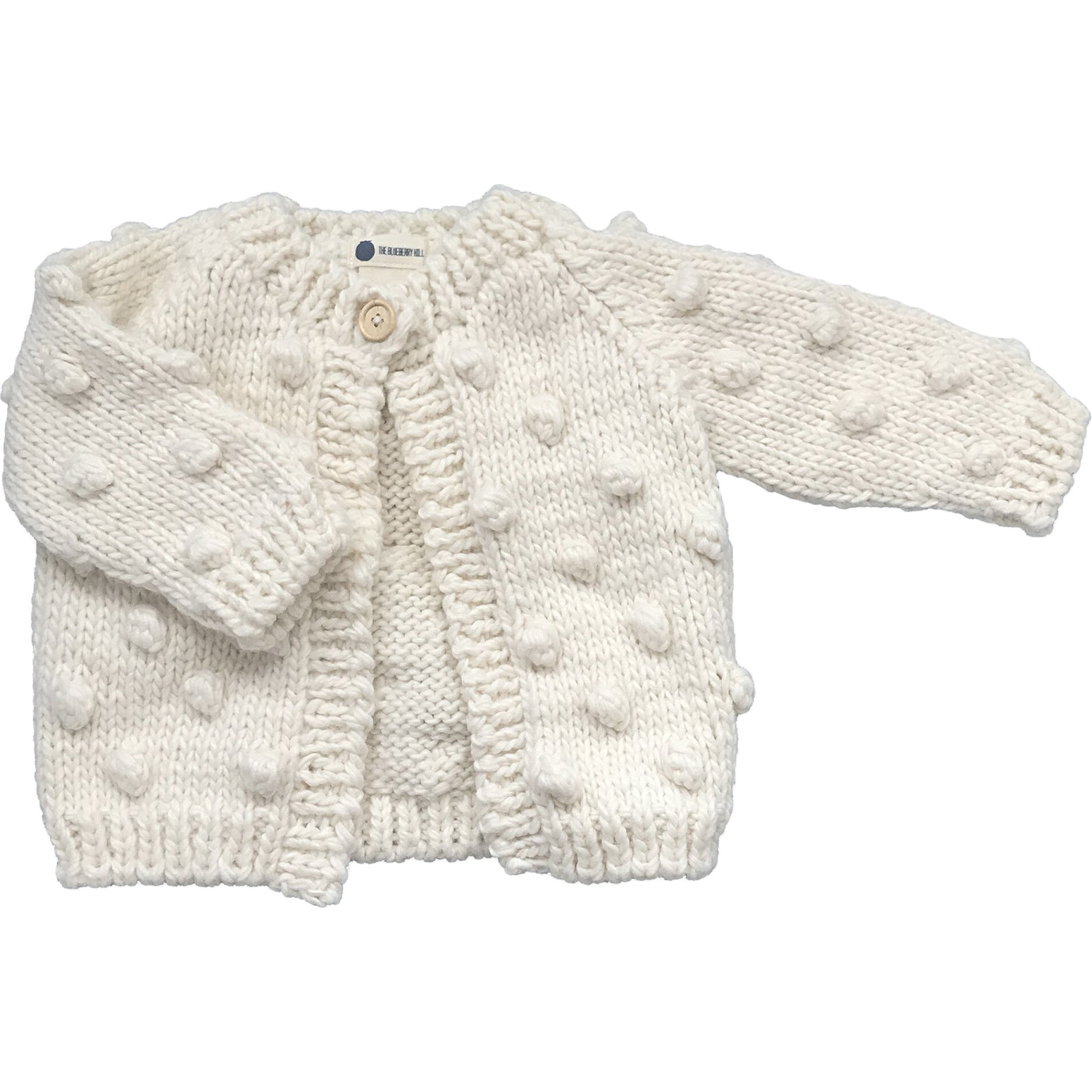 Popcorn Cardigan, Cream | Maisonette