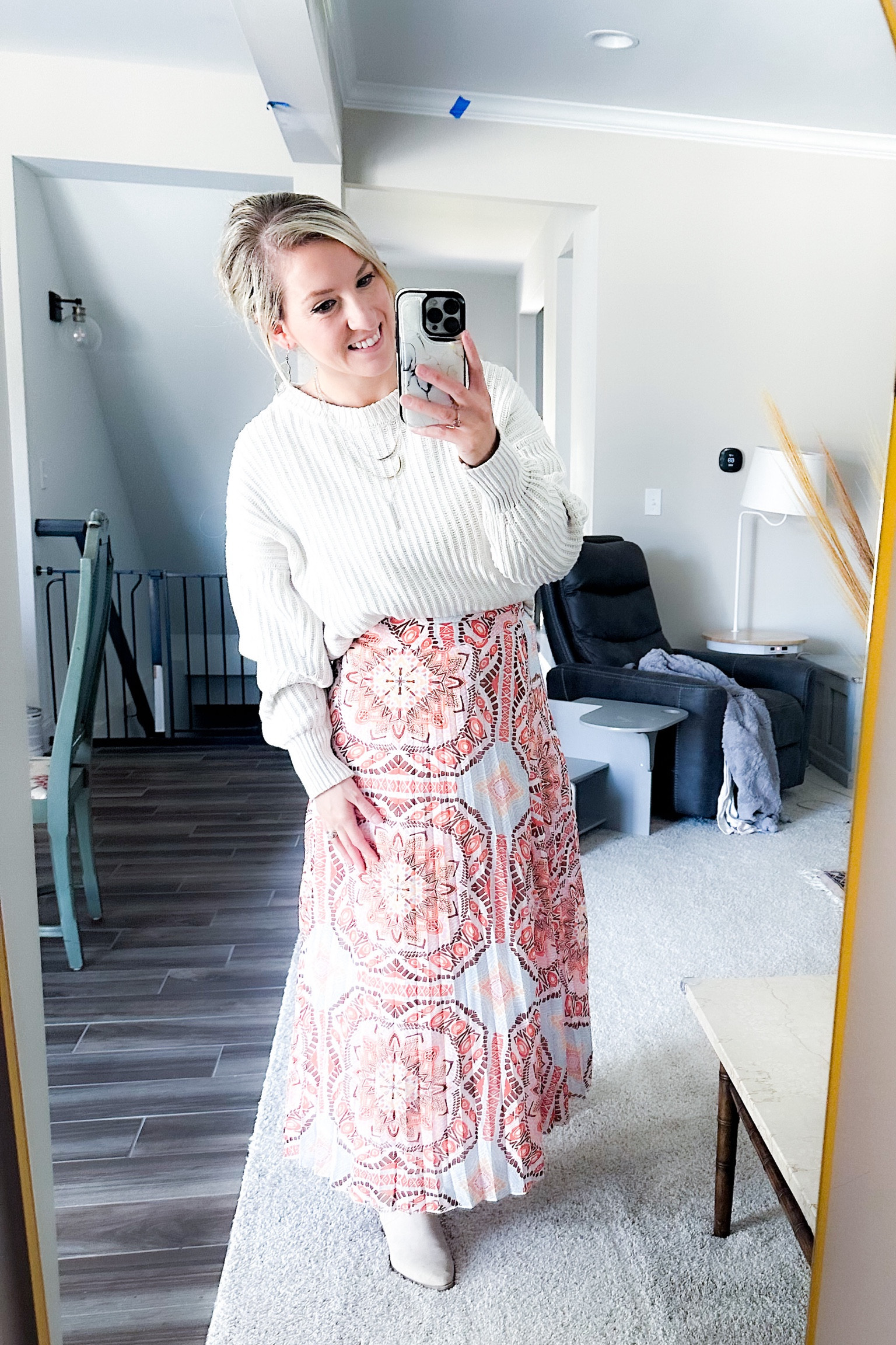 Love this skirt from @forever21 definitely a good transition to fall outfit! Very flowy and TTS I’m wearing a small. 

#LTKworkwear #LTKstyletip #LTKSeasonal