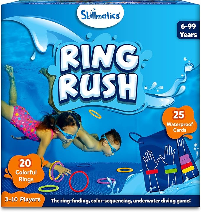 Skillmatics Ring Rush Diving Toys - Underwater Search and Find Game for Summer Fun, Swimming Pool... | Amazon (US)