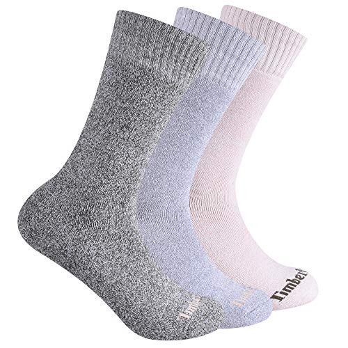 Timberland Women's 3-Pack Ribbed Marled Boot Socks, Grape Leaf, One Size | Amazon (US)