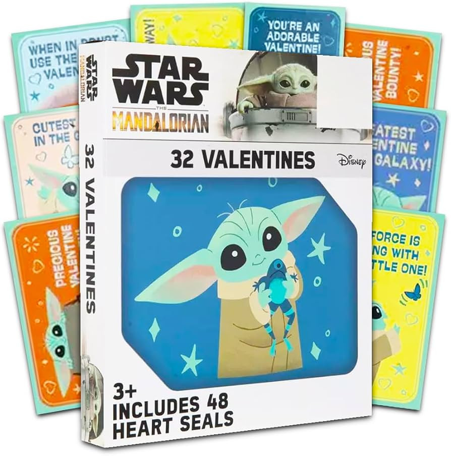 Star Wars Valentines Day Cards for Kids Toddlers - 32 Star Wars Valentine Cards with Temporary Ta... | Amazon (US)