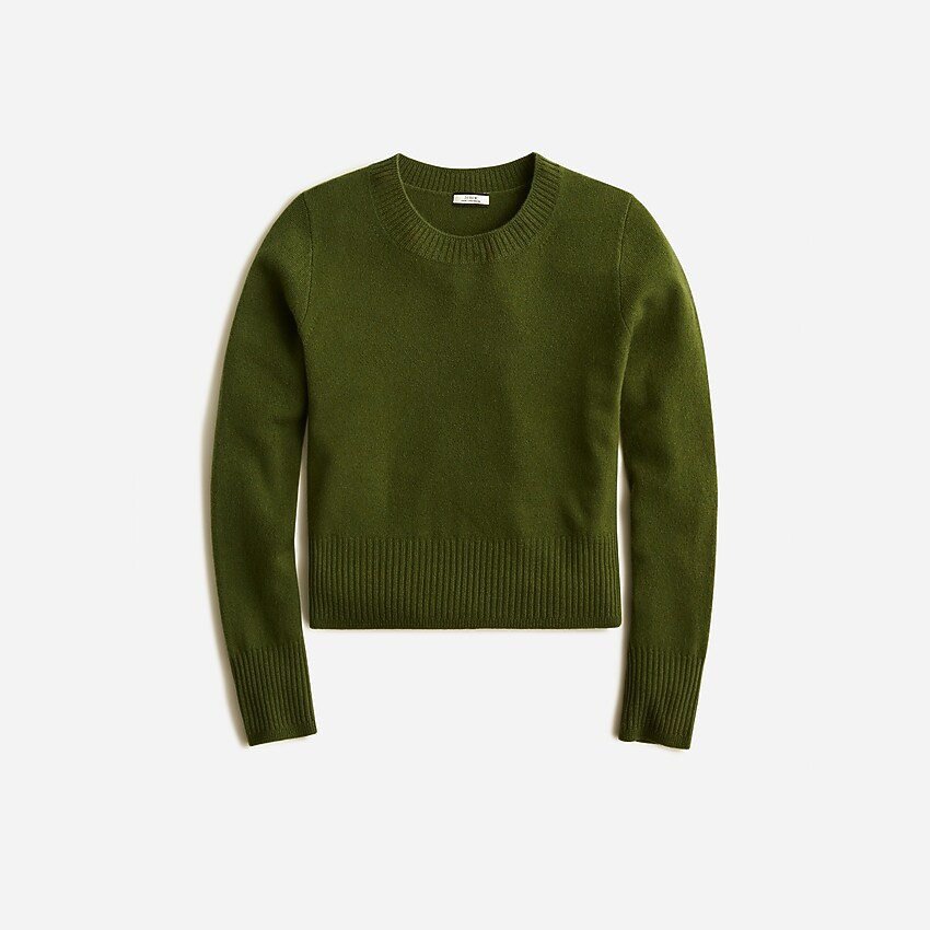 Cropped cashmere crewneck sweater | J. Crew US