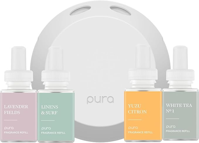 Pura 4 Smart Home Fragrance Device Starter Set - Scent Diffuser for Home- Linens & Surf, Lavender... | Amazon (US)