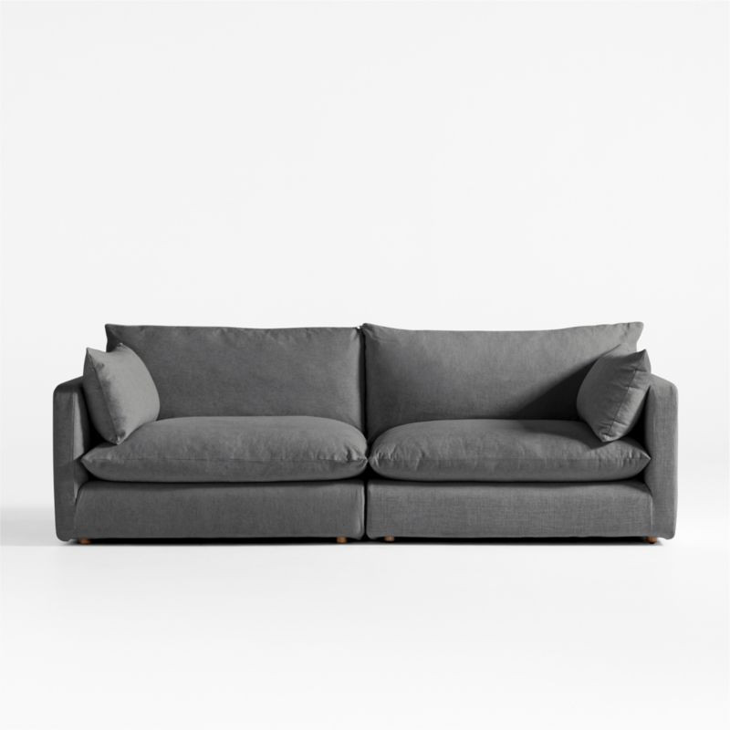 Unwind Modular 2-Piece Slipcovered Sectional Sofa | Crate & Barrel | Crate & Barrel