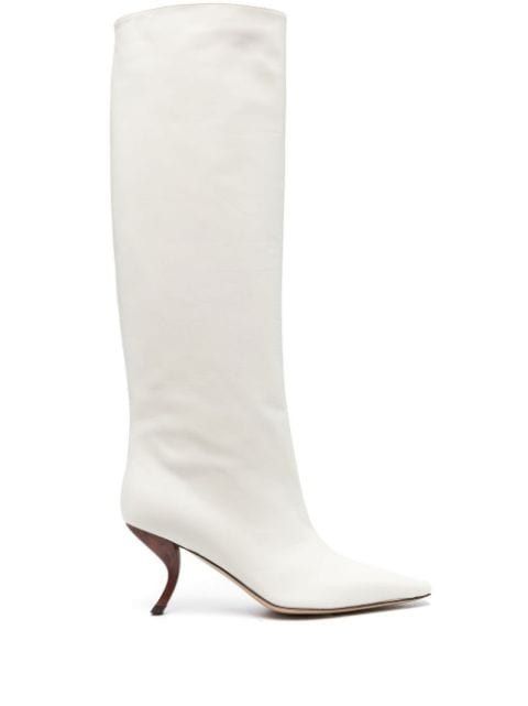 GIABORGHINI Rosie 80mm Leather knee-high Boots  - Farfetch | Farfetch Global