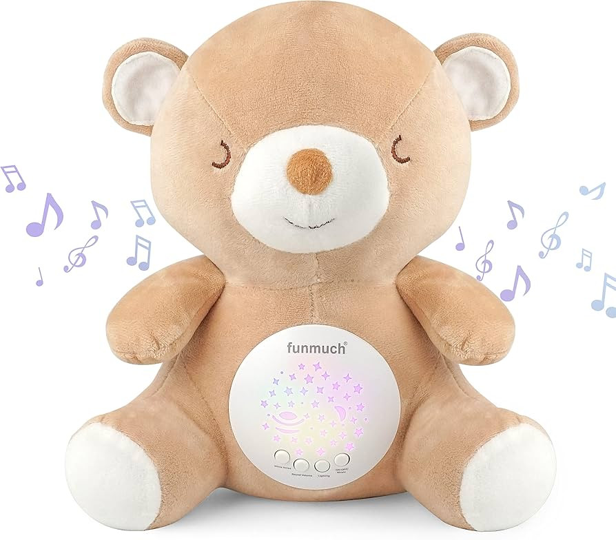 Teddy Bear Baby Soother - Sleep Soothing White Noise, Portable Night Light Projector and Melodies... | Amazon (US)