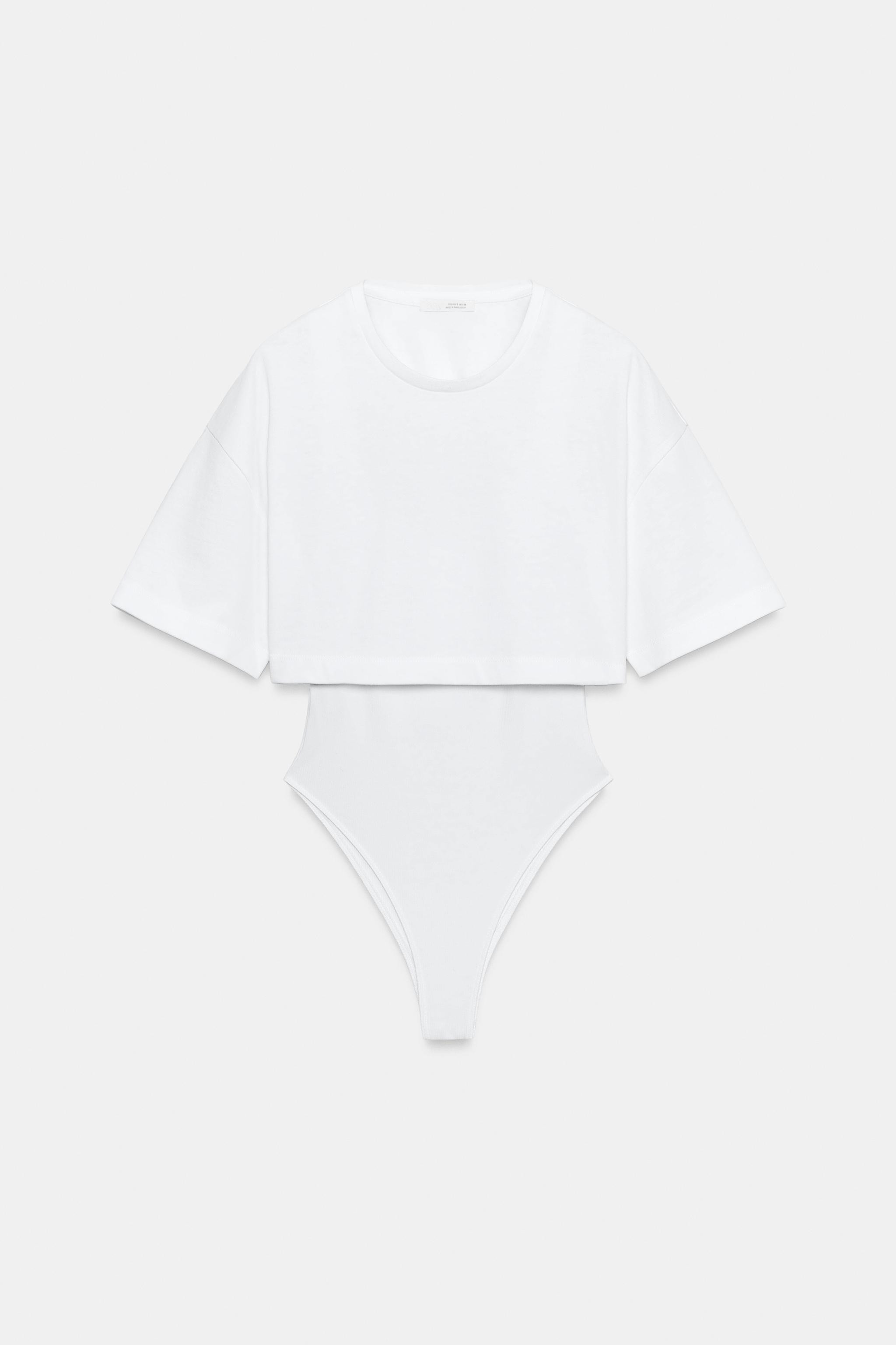 COMBINATION CROP TOP BODYSUIT | Zara US
