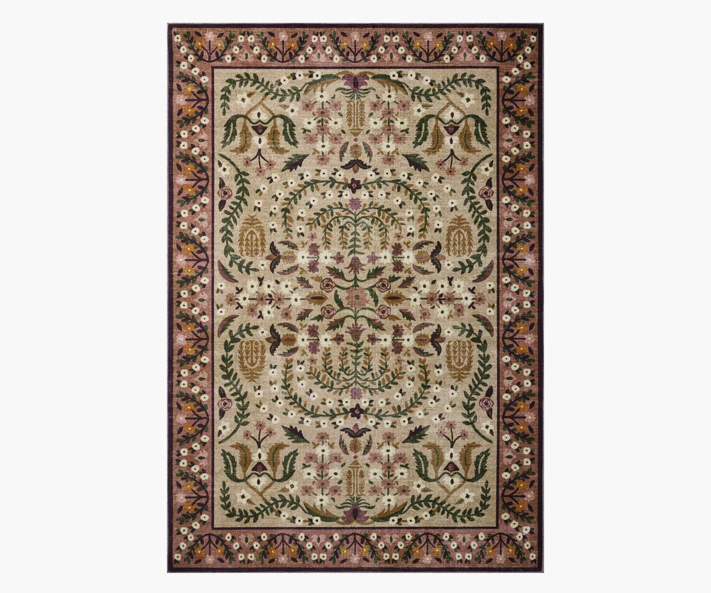 Canopy Edie Printed Rug - Aubergine | Rifle Paper Co.