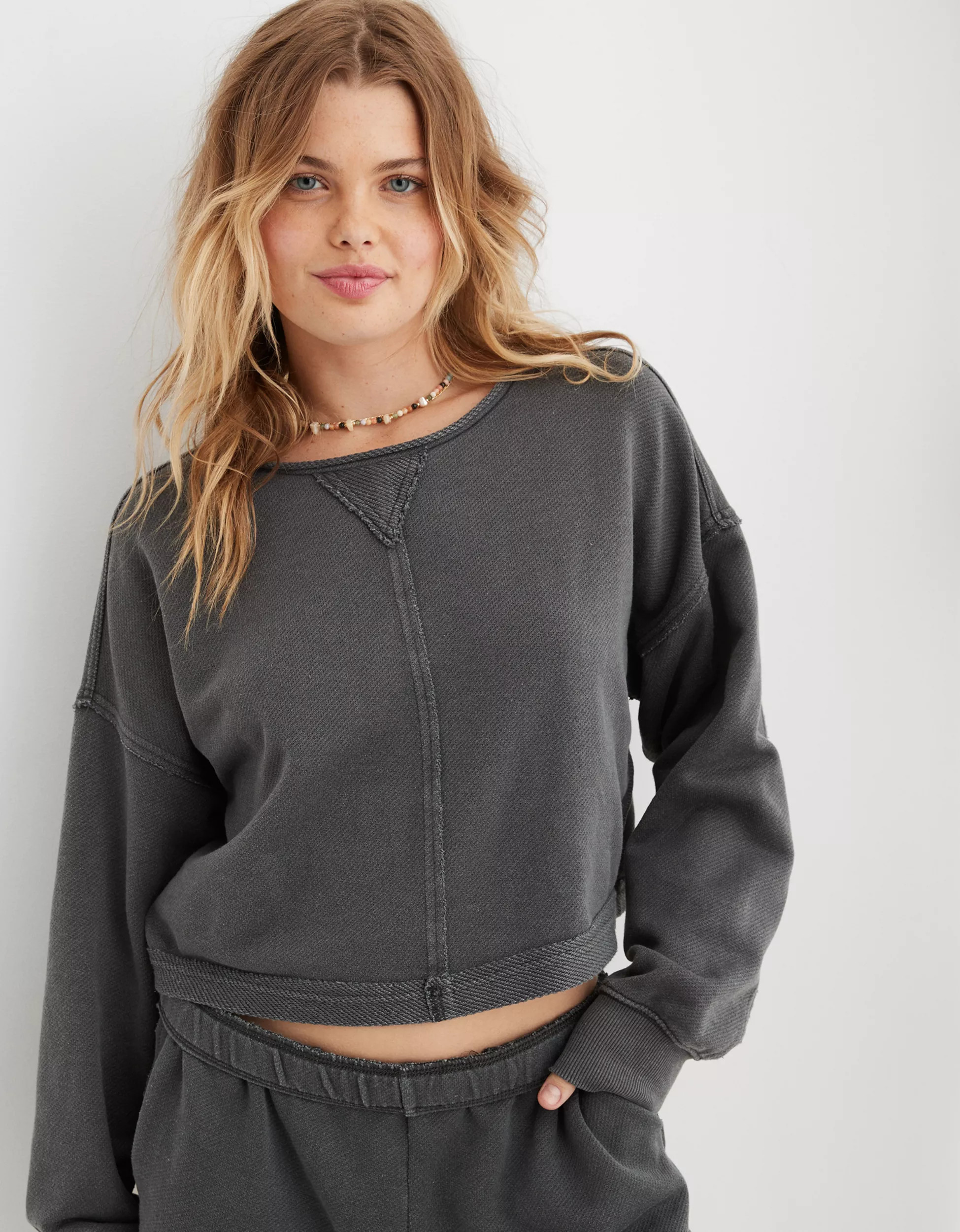 Aerie Beach Party Cropped Crewneck | Aerie