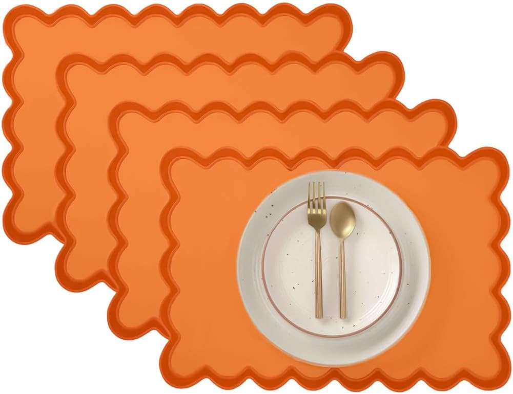 Folkulture Fall Placemats Set of 4, 13 x 19 Inches 100% Cotton Boho Place Mats or Heat Resistant ... | Amazon (US)