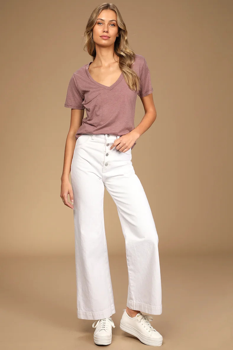 Pleasant Surprise Mauve Tee | Lulus (US)