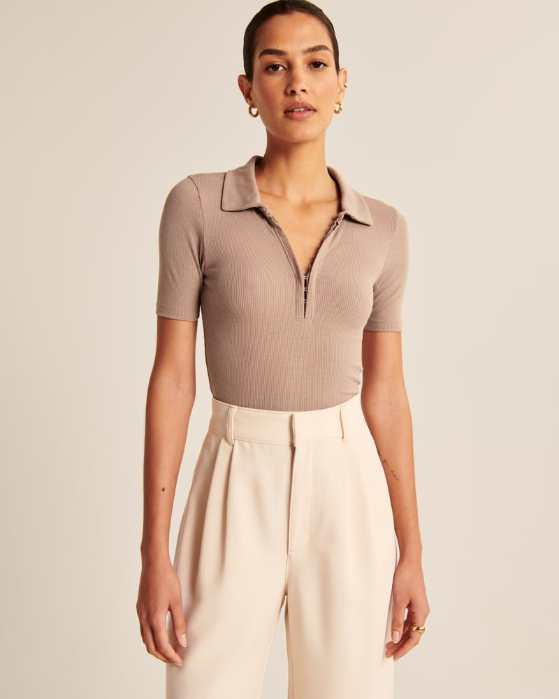 Women's Hook-and-Eye Polo | Women's New Arrivals | Abercrombie.com | Abercrombie & Fitch (US)