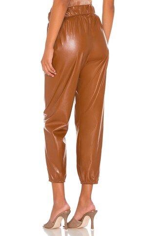 Enza Costa Vegan Leather Jogger in Cognac from Revolve.com | Revolve Clothing (Global)