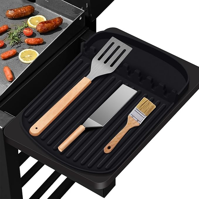 Silicone Griddle Tools Mat for Blackstone,16.9“ x 11.8" Spatula Mat with Drip Pad,Heat-Resistan... | Amazon (US)