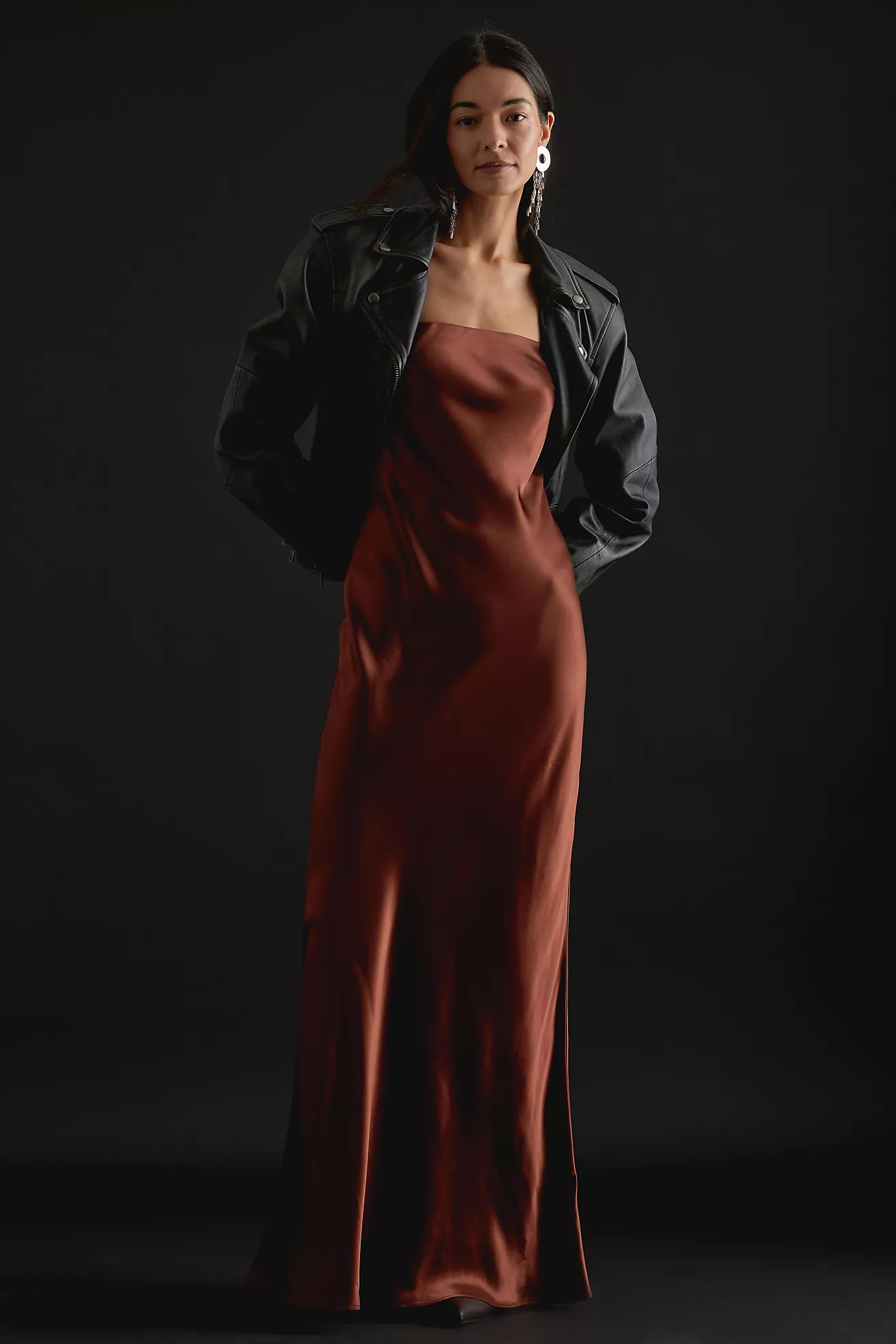 The Fleur Strapless Satin Maxi Slip Dress | Anthropologie (UK)
