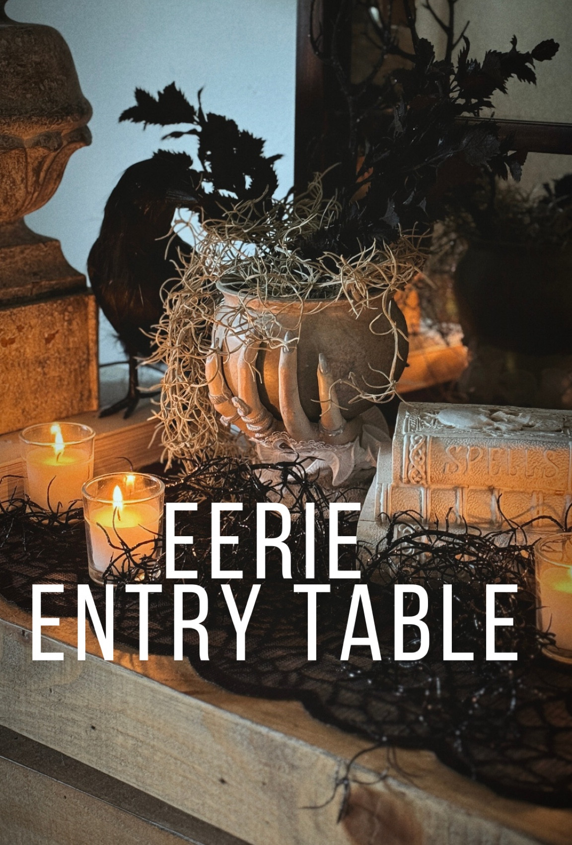 Shop my spooky Halloween entry table decor! 

#LTKHome #LTKHalloween