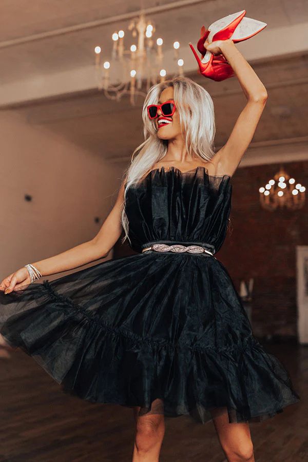 Chasing The Spotlight Tulle Dress | Impressions Online Boutique
